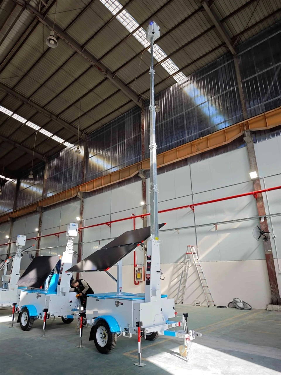 Mobile Security Camera Tower Solar Trailer