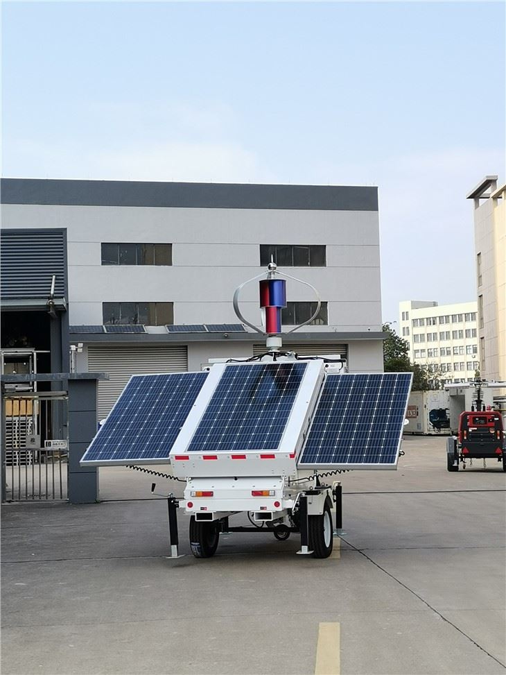 Portable Waterproof Solar Mobile Trailer Mobile Power With Solar Panels