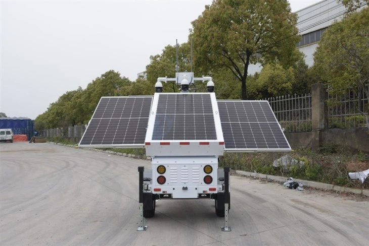 4 Cameras Mobile Solar CCTV Surveillance Trailer